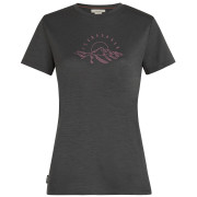 T-shirt fonctionnel femme Icebreaker W Mer 150 Tech Lite SS Tee Sunrise Sumit gris / rose Obsidian