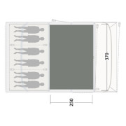 Tapis de tente Outwell Cozy Carpet Florida / Alabama 6 Air