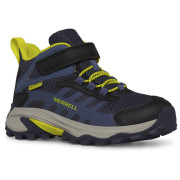 Chaussures enfant Merrell Moab Speed 2 Mid A/C Wtpf bleu / jaune navy/hi viz