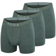 Caleçon homme MOOA MerinoSilk 4in 3-pack vert green melange