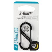Mousqueton auxiliaire Nite Ize S-Biner Stainless Steel #2 noir Černá