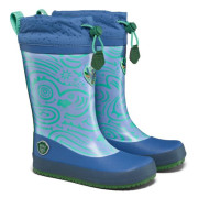 Bottes enfants Affenzahn Rainboot Vegan Puddly Bird of Paradise bleu / orange Bird of Paradise