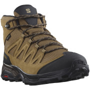 Chaussures homme Salomon X Ward Leather Mid Gore-Tex brun Kangaro / Black / Dull Gold