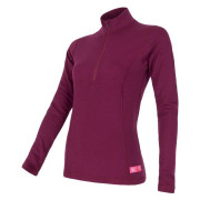 T-shirt fonctionnel femme Sensor Merino DF se zipem violet Lilla