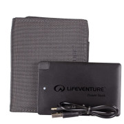 Portefeuille LifeVenture Rfid Charger Wallet with power girs Grey