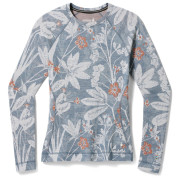 T-shirt fonctionnel femme Smartwool W Classic Thermal Merino BL Crew Boxed 2023 bleu clair Winter Sky Floral