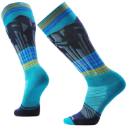 Chaussettes de ski Smartwool Ski Targeted Cushion Summit Shot OTC Socks bleu CAPRI