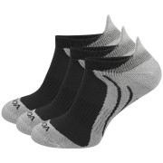 Chaussettes MOOA Bamboo Active Low 3-pack gris Grey/Grey