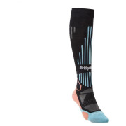 Chaussettes hautes femme Bridgedale Ski Midweight Women's vert / bleu Black/Coral/