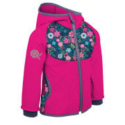 Veste softshell enfant Unuo fleece vzor rose