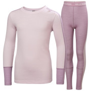 Ensemble fonctionnel enfant Helly Hansen Jr Lifa Merino Midweight Set Purple Clay rose / violet 676 Purple Clay