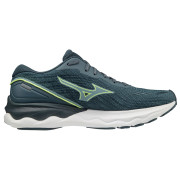 Chaussures de running hommes Mizuno Wave Skyrise 3 bleue Smoke Blue/Neo Lime/Neon Flame