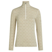 T-shirt fonctionnel femme Icebreaker Women M 260 Tech Vertex LS HZ AlpGeo beige / blanc Undyed/Cumin/J