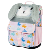 Sac à dos écolier Baagl Zippy gris / rose Bunny