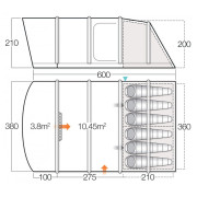 Tente gonflable Vango Capri 600XL