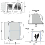 Tente caravane Outwell Parkville 200SA 2023