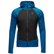 Sweatshirt fonctionnel homme Black Diamond M Coefficient Lt Hybrid Hoody bleue / noir Kingfisher-Black (9038)