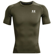 T-shirt fonctionnel homme Under Armour HG Armour Comp SS vert foncé MarineODGreen/White