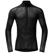 T-shirt fonctionnel homme Devold Wool Mesh Pro Zip Neck Man noir Black