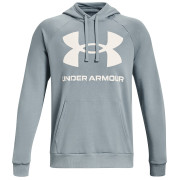 Sweat-shirt homme Under Armour Rival Fleece Big Logo HD bleu / blanc Harbor Blue / / Onyx White