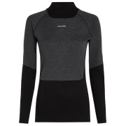T-shirt fonctionnel femme Icebreaker Women Mer 200 Oasis+ LS High Neck noir / gris Blk/Jtht/Und/Cb