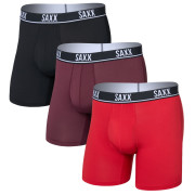 Caleçon homme Saxx Essential Perform Mesh Boxer Brf Fly 3Pk rouge classic red/maroon/black