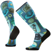 Chaussettes de ski Smartwool Ski Targeted Cushion Explorer Print OTC bleu DEEP NAVY