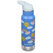 Thermos enfant Klean Kanteen Insulated Kid Classic Narrow 12oz (w/Flip Seal Sport Cap) bleu clair rainbows