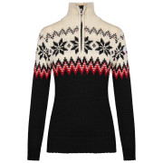 Pull femme Dale of Norway Myking Fem Sweater noir Black Raspberry Offwhite