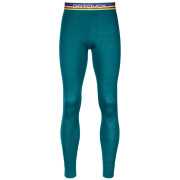 Pantalon sous-vêtement homme Ortovox 185 Rock'N'Wool Long Pants green PacificGreen
