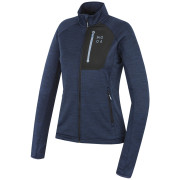 Sweat-shirt femme MOOA Nyore Grid 220 bleu foncé navy melange