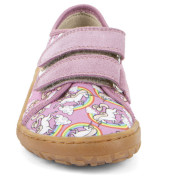 Baskets pour enfant Frodo Barefoot canvas White/Pink