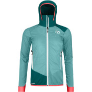 Veste d'hiver femme Ortovox Sw Col Becchei Hybrid Jkt W bleu clair ice waterfall