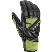 Gants ski Leki WCR Venom DH 3D noir/vert black-ice lemon