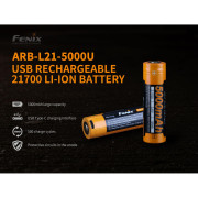 Batterie Fenix 21700 5000 mAh s USB-C (Li-Ion)