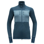 Veste polaire fonctionnelle femme Devold Egga Grid Merino Jkt bleu / bleue claire Flood/Moon