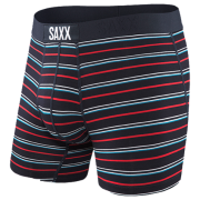 Caleçon Saxx Vibe Boxer Brief Dk Ink coast stripe bleue / rouge DkInkCoastStripe