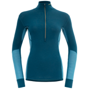 Col roulé femme Devold Wool Mesh 190 Zip Neck Wmn bleu MOON/FLOOD
