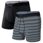 Caleçon Saxx Quest Quick Dry Mesh Boxer Brief Fly 2Pk girs sunrise stripe/black II