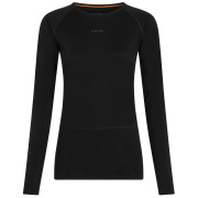 T-shirt fonctionnel femme Icebreaker Women Merino 200 ZoneKnit LS Crewe noir Black