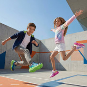 Chaussures enfant Geox J Flexyper Fast Girl Fuchsia