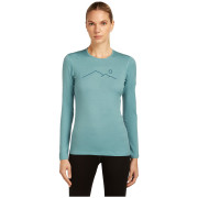 T-shirt fonctionnel femme Icebreaker Women Merino 200 Oasis LS Crewe Rainer Ridge