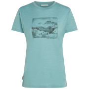 T-shirt femme Icebreaker Women Merino 150 Tech Lite SS Tee Terrain bleu clair Hydro