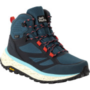 Bottes randonnée femme Jack Wolfskin Terraventure Texapore Mid W 2023 bleue blue / coral