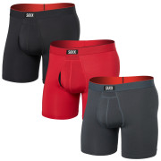 Caleçon Saxx Multi-Sport Mesh Boxer Brief Fly 3Pk noir / rouge sunset red/trblnce/fd blk