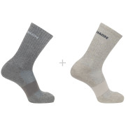 Chaussettes Salomon Evasion Crew 2-Pack girs Light Grey. / HEATHER MEDIUM