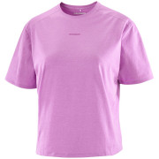 T-shirt femme Salomon Trackline SS Tee rose Iris Orchid