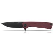 couteau pliant Acta non verba Z100 DLC/Plain Edge, G10 rouge Red/black