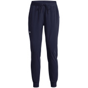 Patalon femme Under Armour Armour Sport Woven Pant bleu foncé Midnight Navy / / Metallic Silver