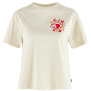 T-shirt femme Fjällräven Fjällblomster Logo T-shirt W blanc Chalk White